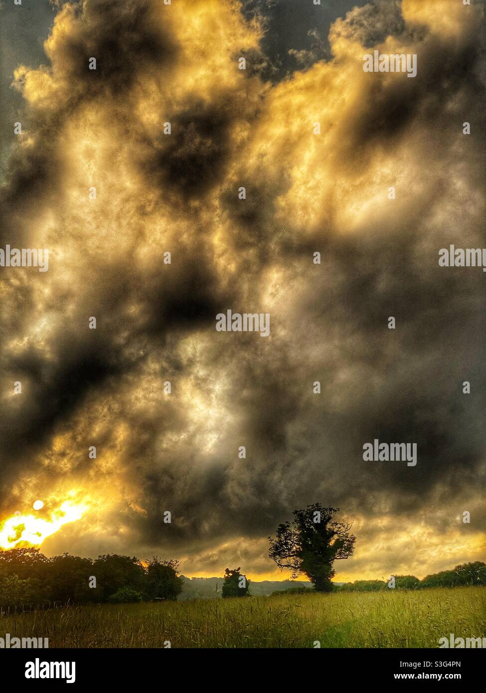 Dramatic sky - Smartphone Captured Stock Image Dramatic sky - Smartphone Captured Stock Image