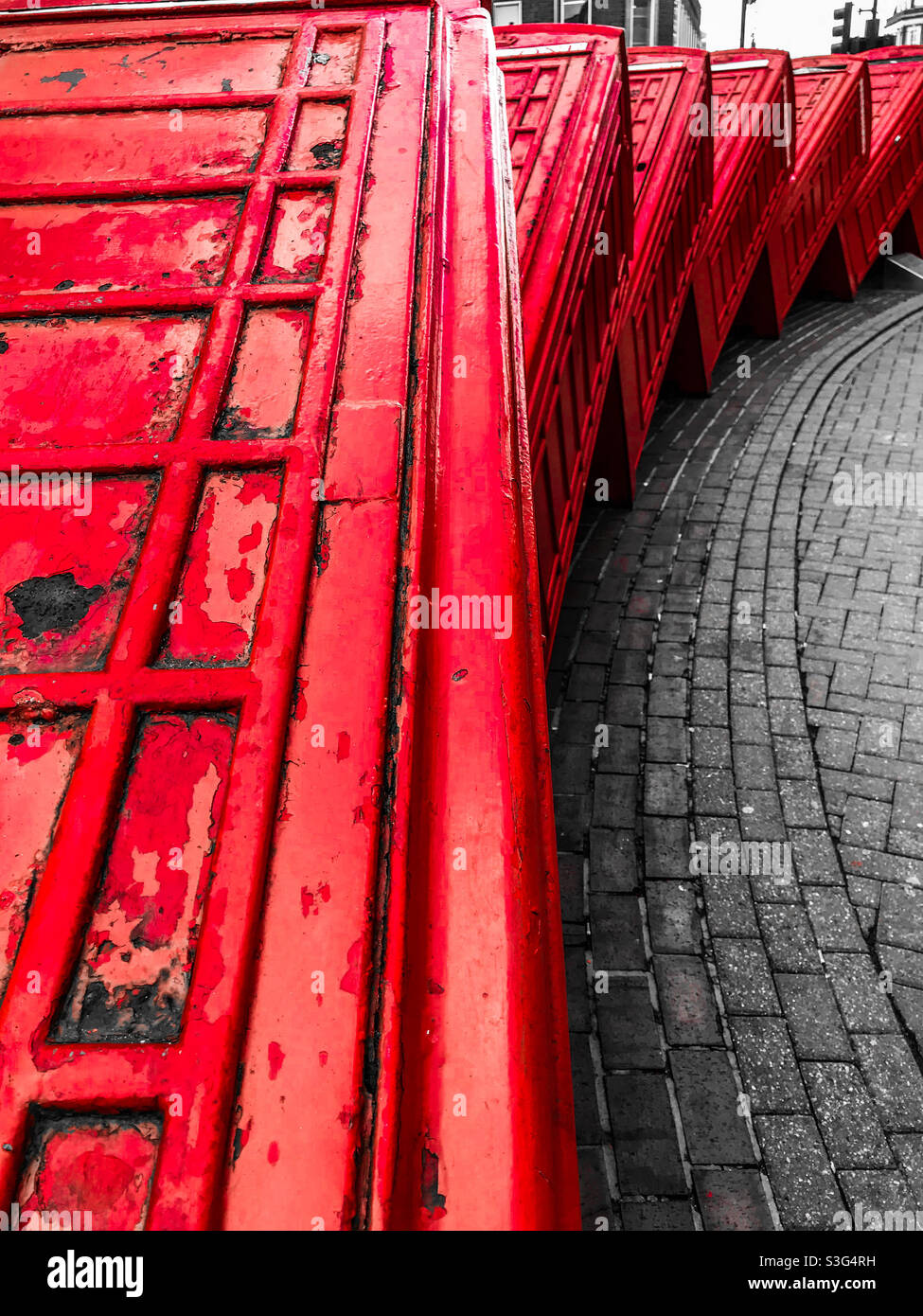 Red telephone boxes, Kingston Stock Photo Alamy
