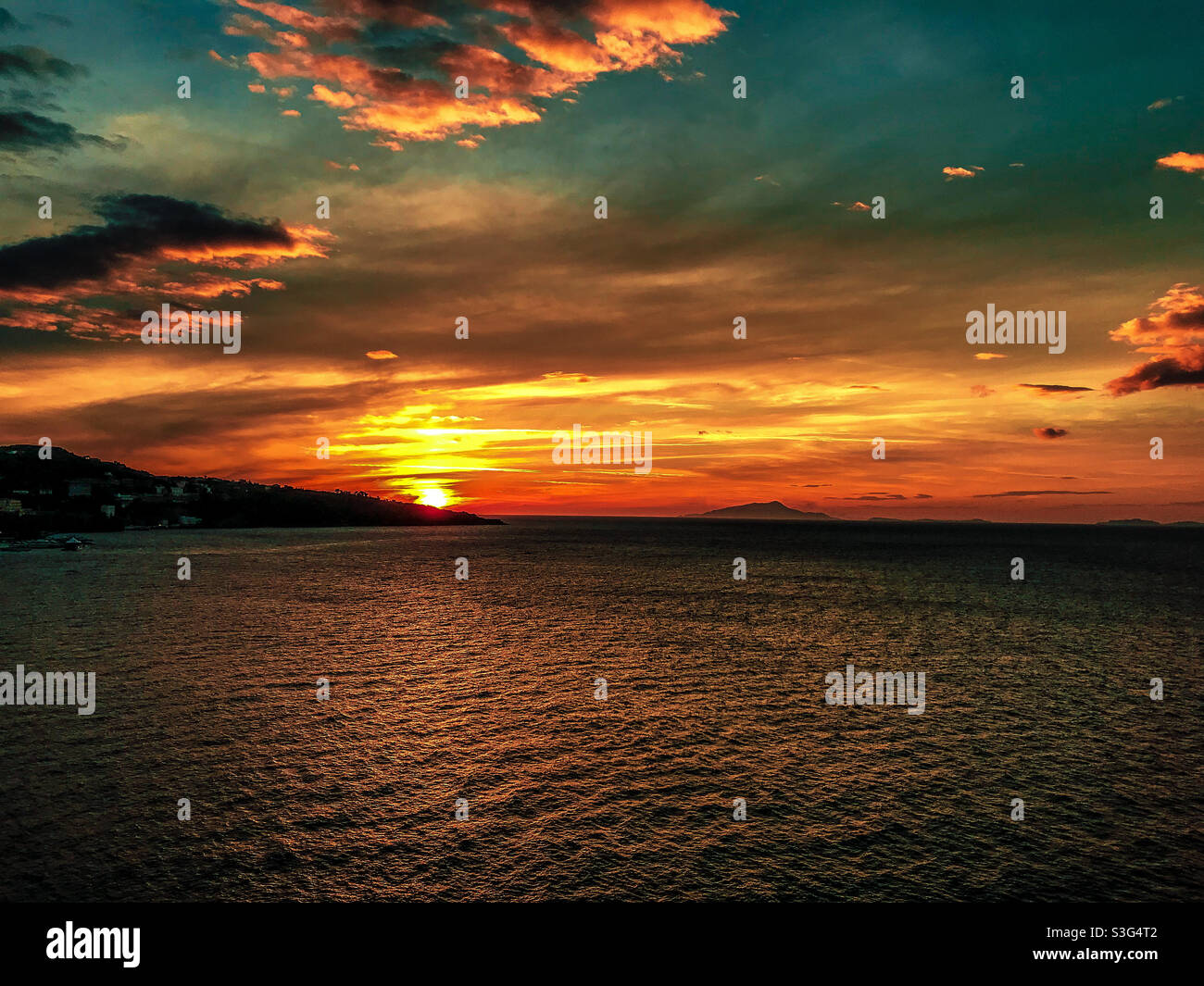 Sorrento, Italy, sunset Stock Photo Alamy