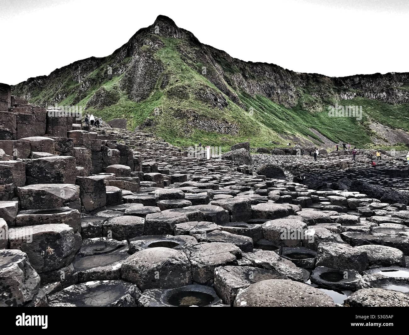 Giants Causeway in Northern Ireland a UNESCO world heritage site - Smartphone Captured Stock Image