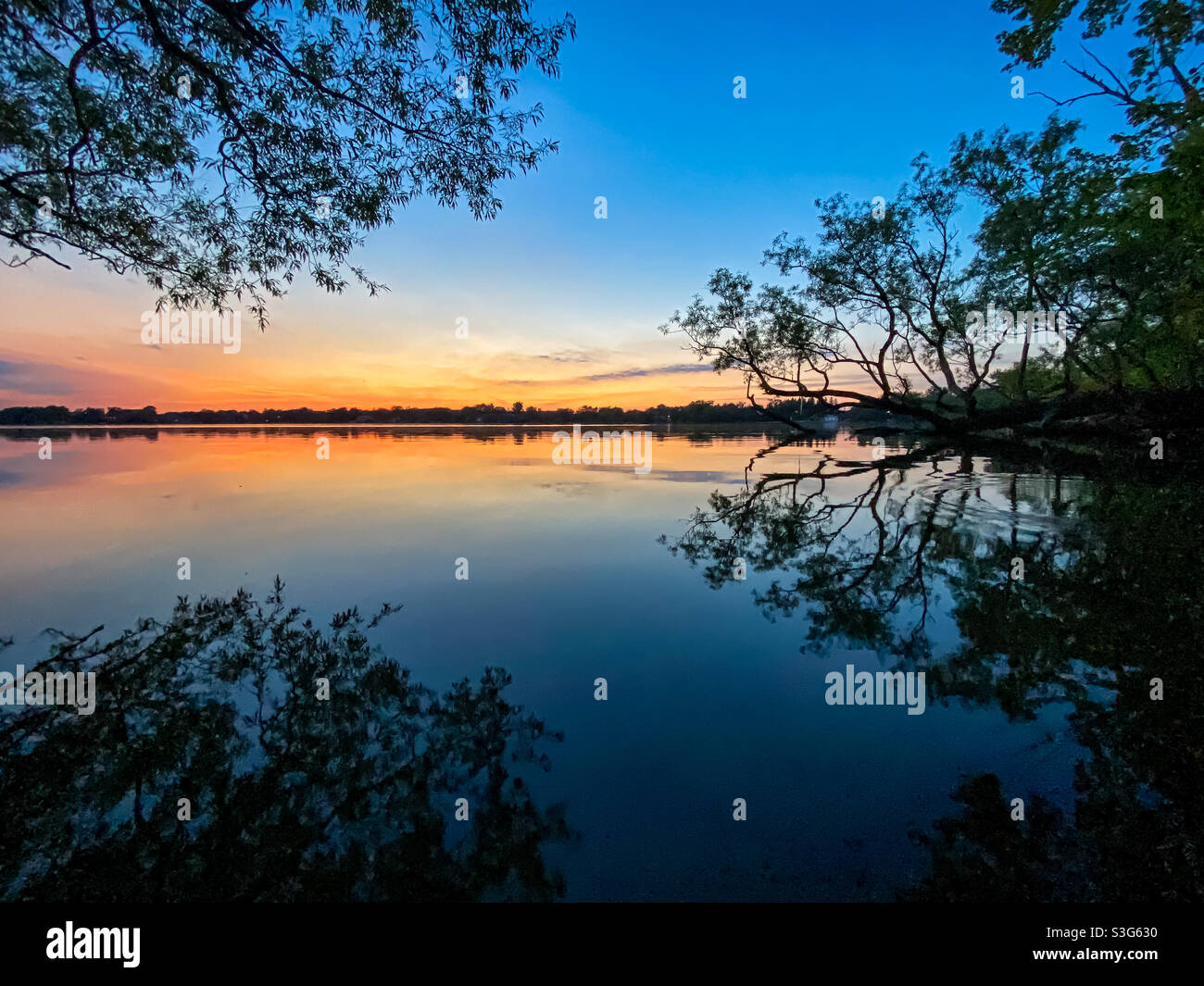 Lake Wilcox sunset - Smartphone Captured Stock Image