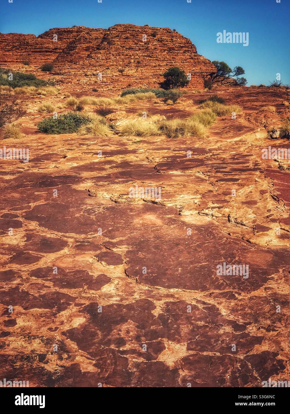 Scenery at Kings Canyon, Watarrka National Park, Northern Territory, Australia - Smartphone Captured Stock Image