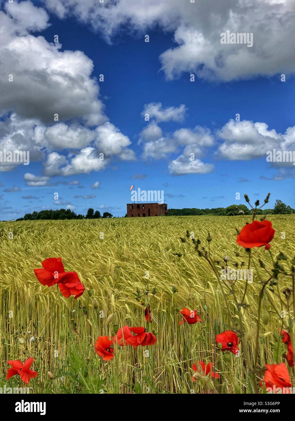 The Air Traffic Control tower at RAF Little Snoring - Smartphone Captured Stock Image