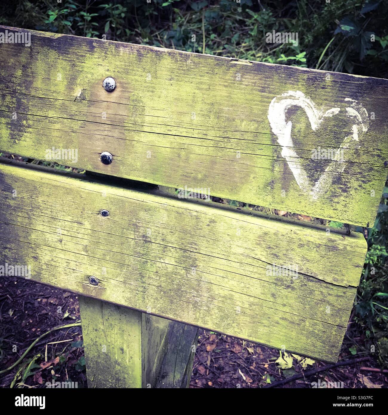 Heart on a wooden board - Smartphone Captured Stock Image