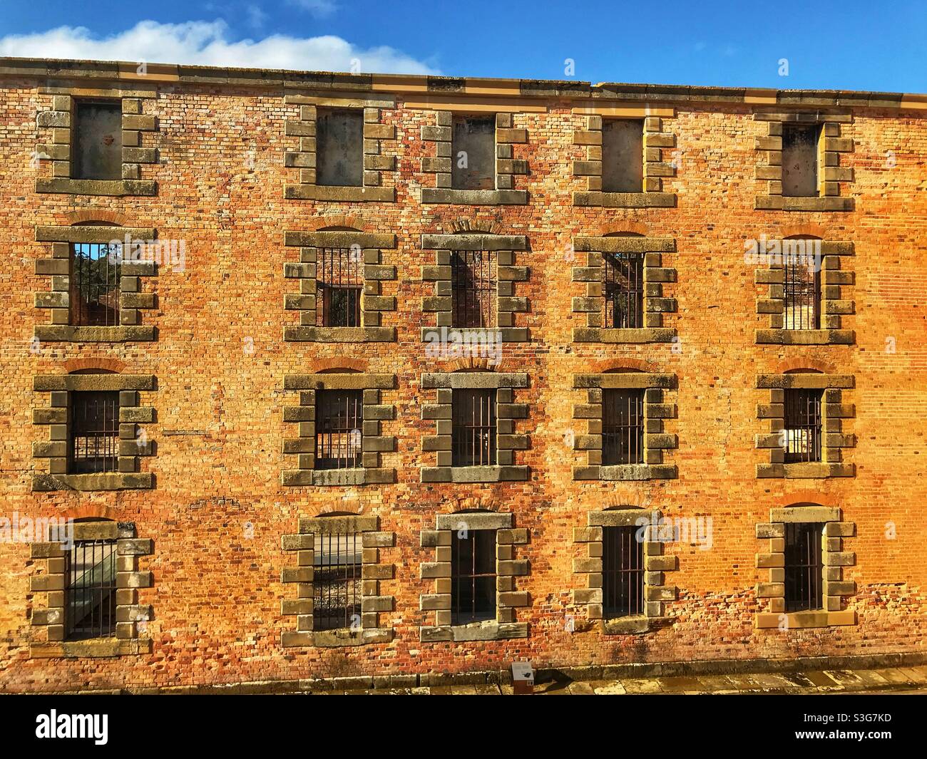 Jail building at Port Arthur historic site in Tasmania, Australia - Smartphone Captured Stock Image