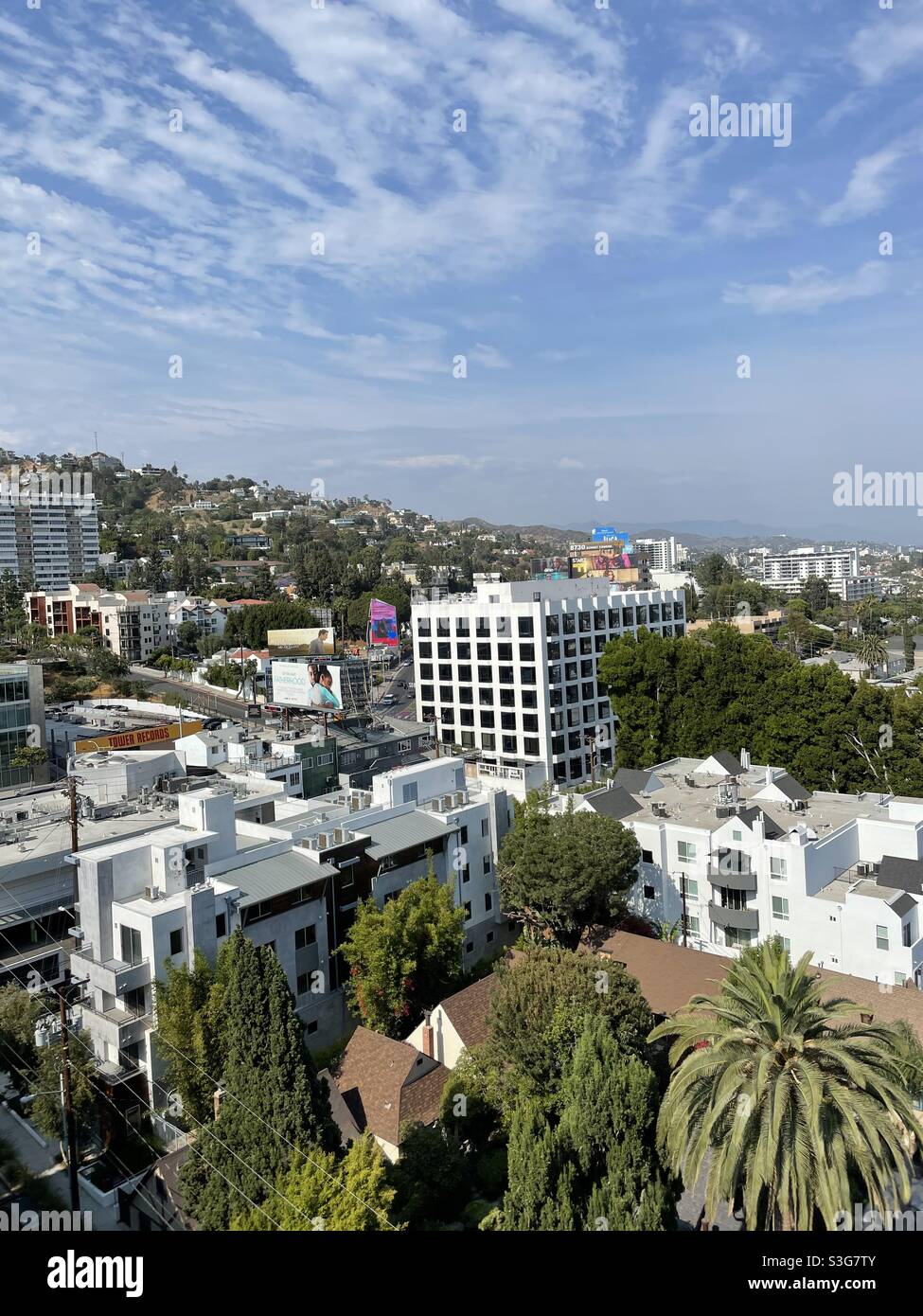 Upper view cityscape West Hollywood Los Angeles California USA June 2021 Stock Photo