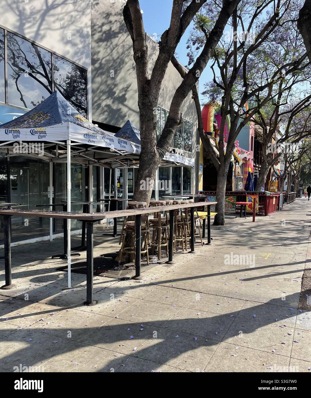 Quiet walkway at Norman Triangle West Hollywood Los Angeles California June 16, 2021 USA - Smartphone Captured Stock Image