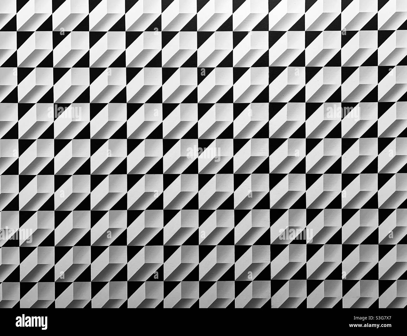 Black and white abstract geometric background - Smartphone Captured Stock Image