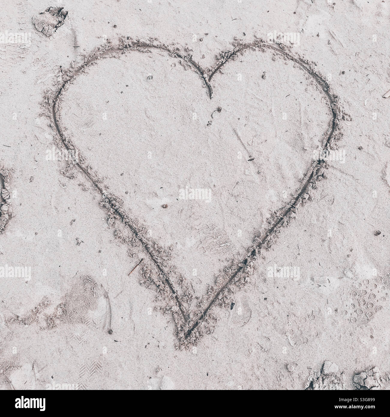 Heart in the sand - Smartphone Captured Stock Image