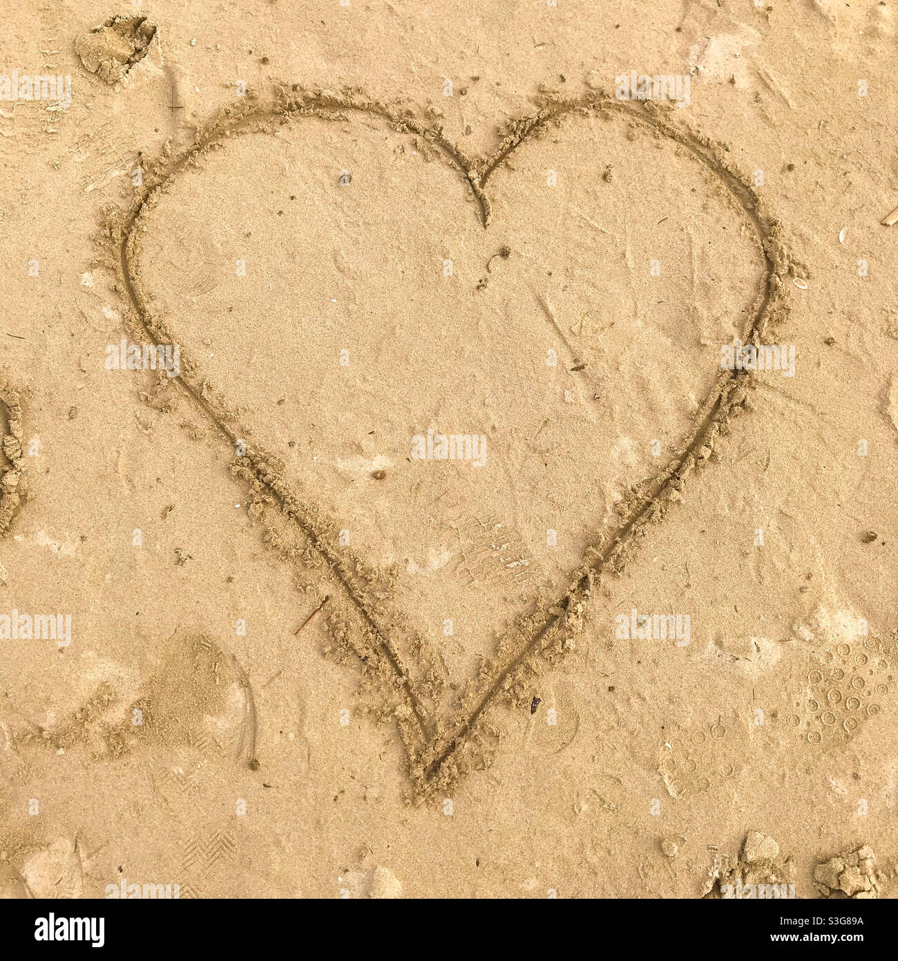 Heart in the sand - Smartphone Captured Stock Image