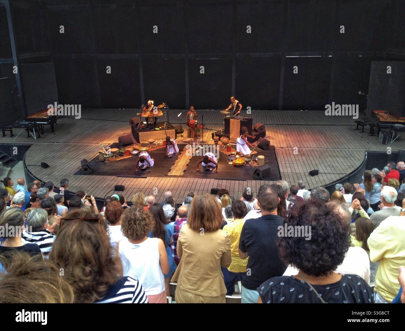 Les Mamans du Congo in live concert, Music Feast, Montpellier France - Smartphone Captured Stock Image