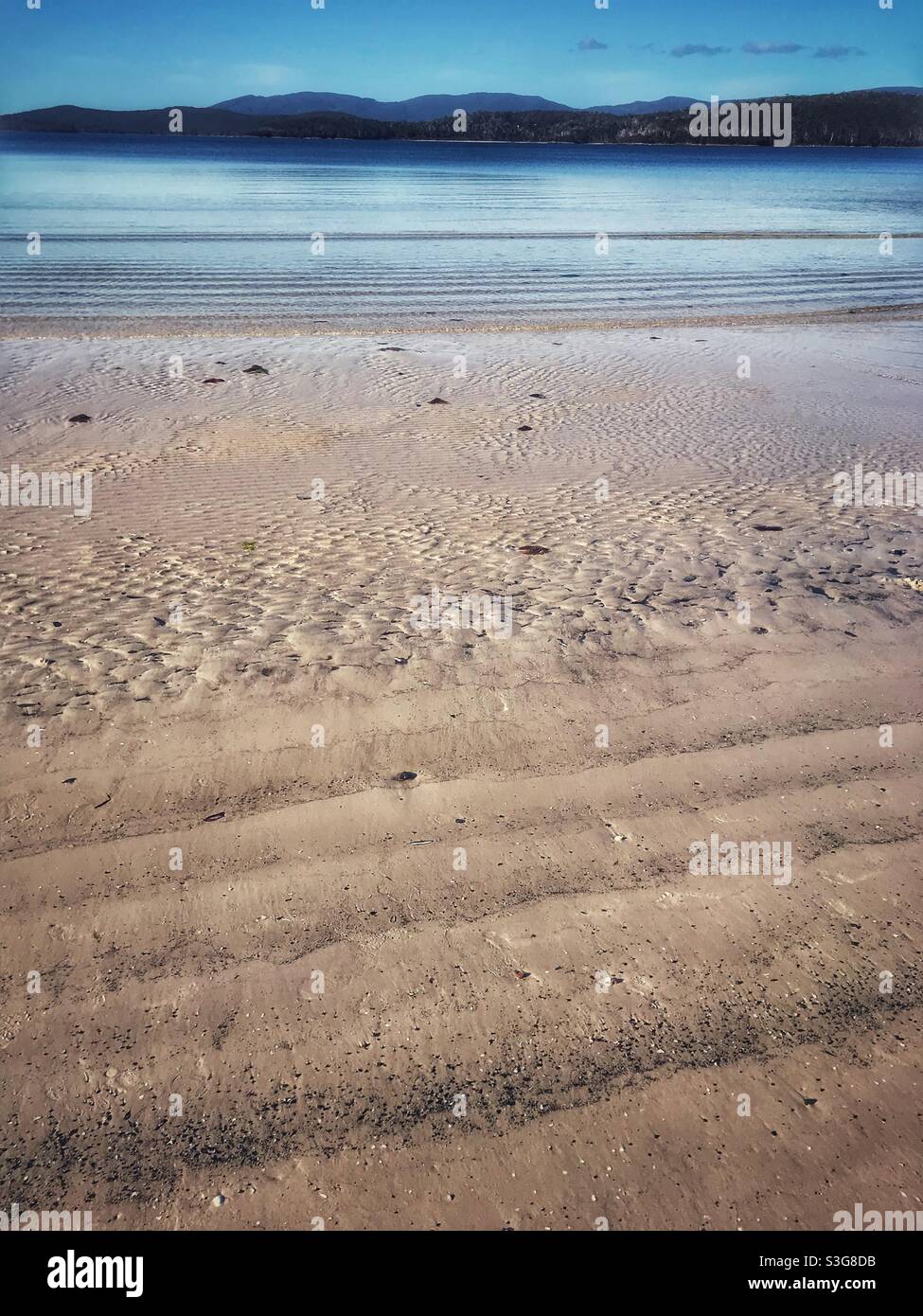Lighthouse Jetty Beach, Bruny Island, Tasmania, Australia - Smartphone Captured Stock Image