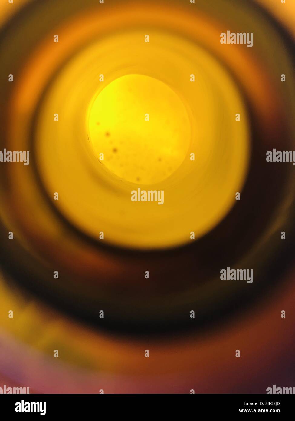 Abstract image of beer in a bottle - Smartphone Captured Stock Image