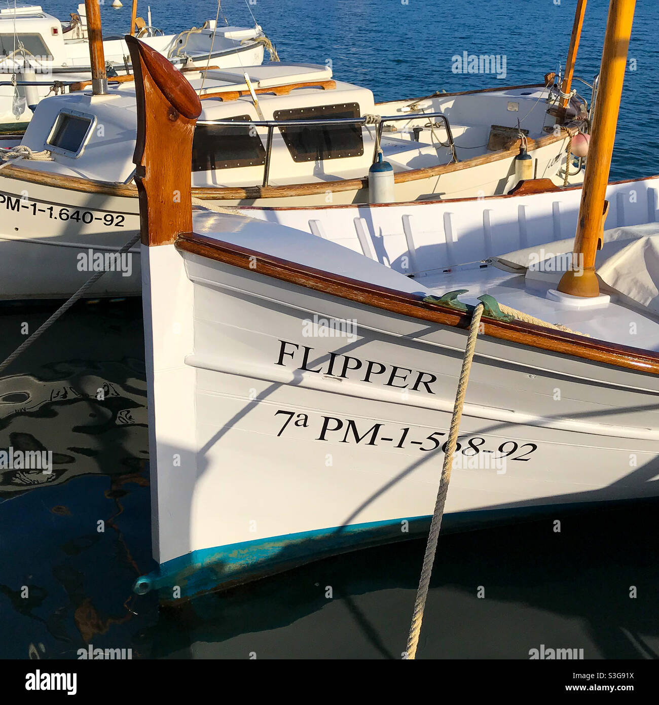 Boats In Porto Colom Mallorca Stock Photo Alamy boats-in-porto-colom-mallorca-stock-photo-alamy