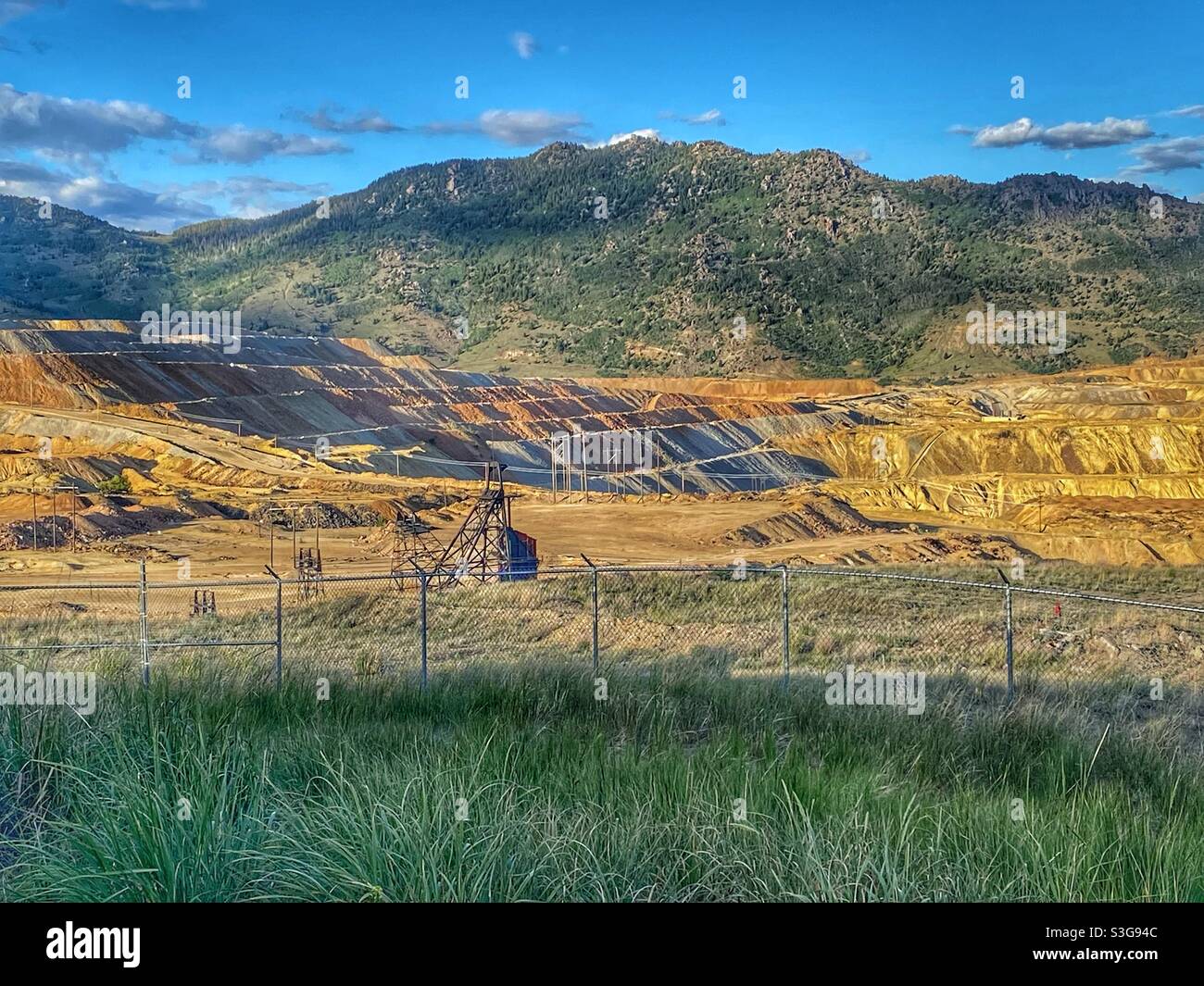 Berkeley Pit, copper mine in Butte - Smartphone Captured Stock Image