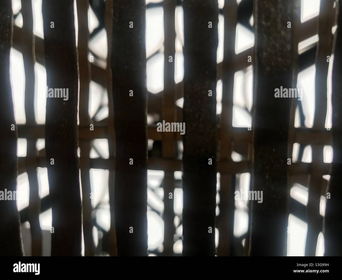 View through the elevator cage to the inside of a clock face in the clock tower of City Hall in Brisbane,Queensland. Australia - Smartphone Captured Stock Image