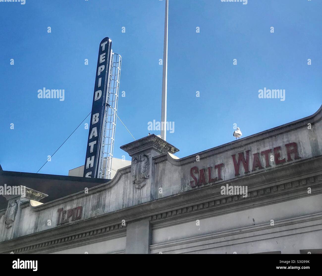 Tepid Baths, Auckland, North Island, New Zealand - Smartphone Captured Stock Image