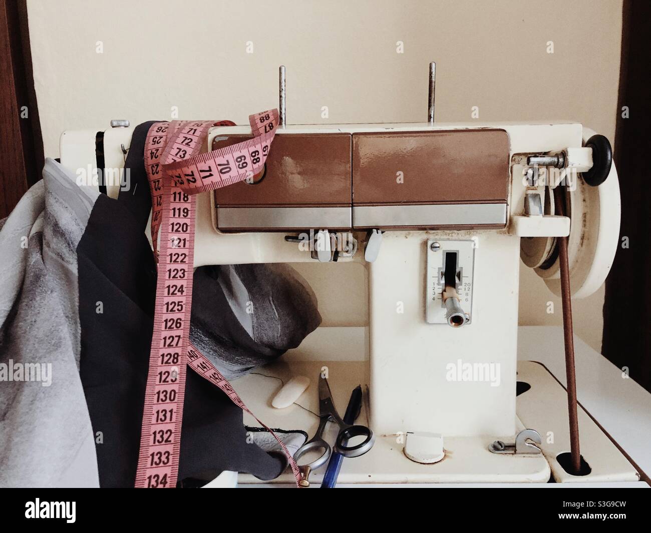 Vintage sewing machine - Smartphone Captured Stock Image