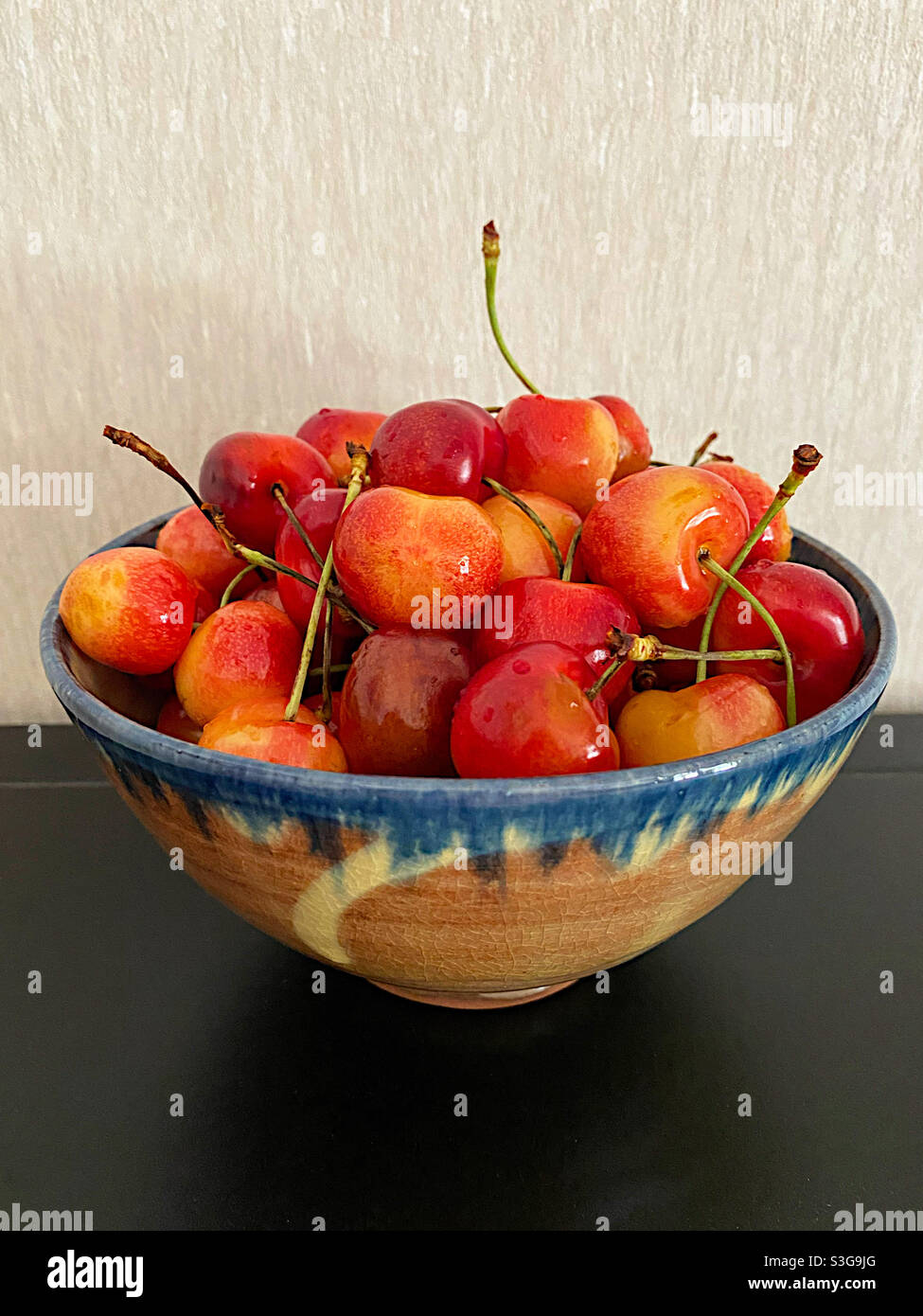 Bowl of fresh cherries, #3 - Smartphone Captured Stock Image