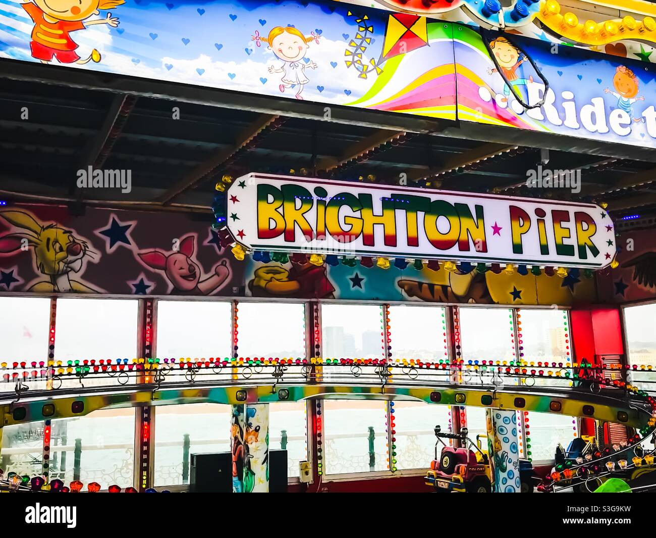Brighton pier children’s ride - Smartphone Captured Stock Image