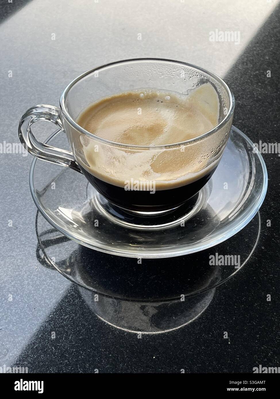 half-full cup of coffee Stock Photo