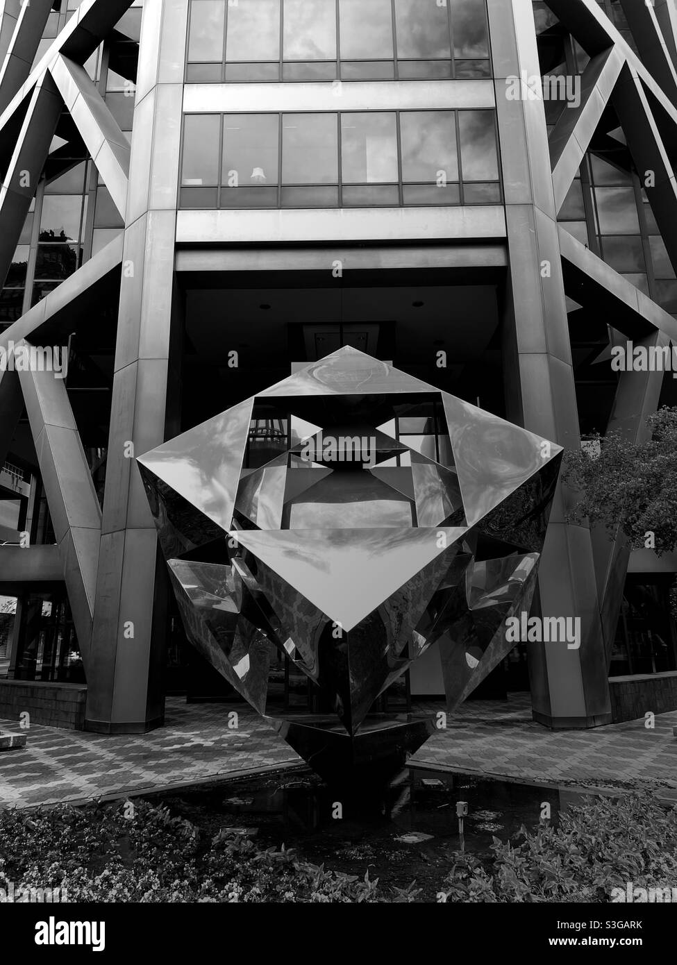 The Synergism sculpture by William Conrad Severson and Saunders Schutz in St Louis, MO ,USA - Smartphone Captured Stock Image