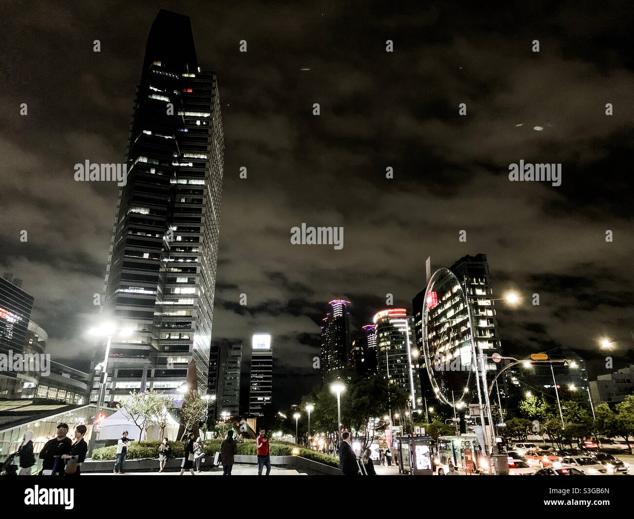 Night view in seoul city Stock Photo