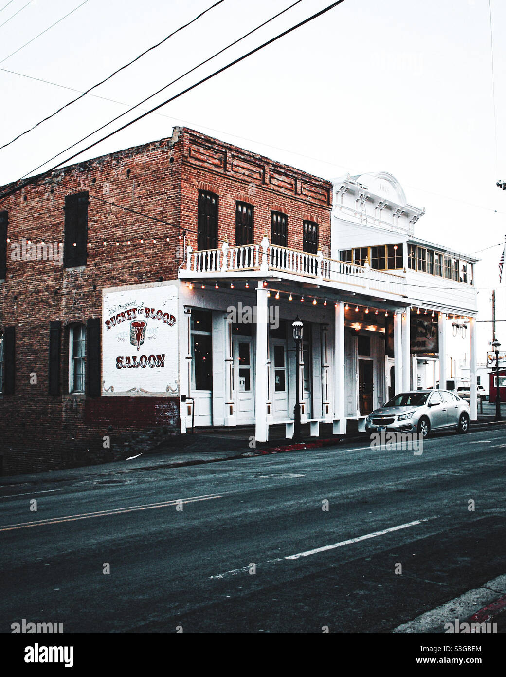 Bucket of Blood Saloon in Virginia City, Nevada Stock Photo Alamy