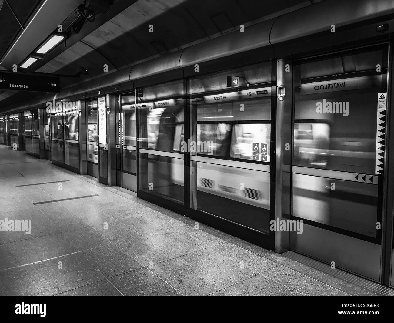 London Underground station platform - Smartphone Captured Stock Image