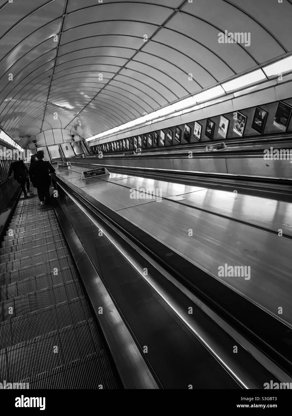 London Underground escalator - Smartphone Captured Stock Image London Underground escalator - Smartphone Captured Stock Image