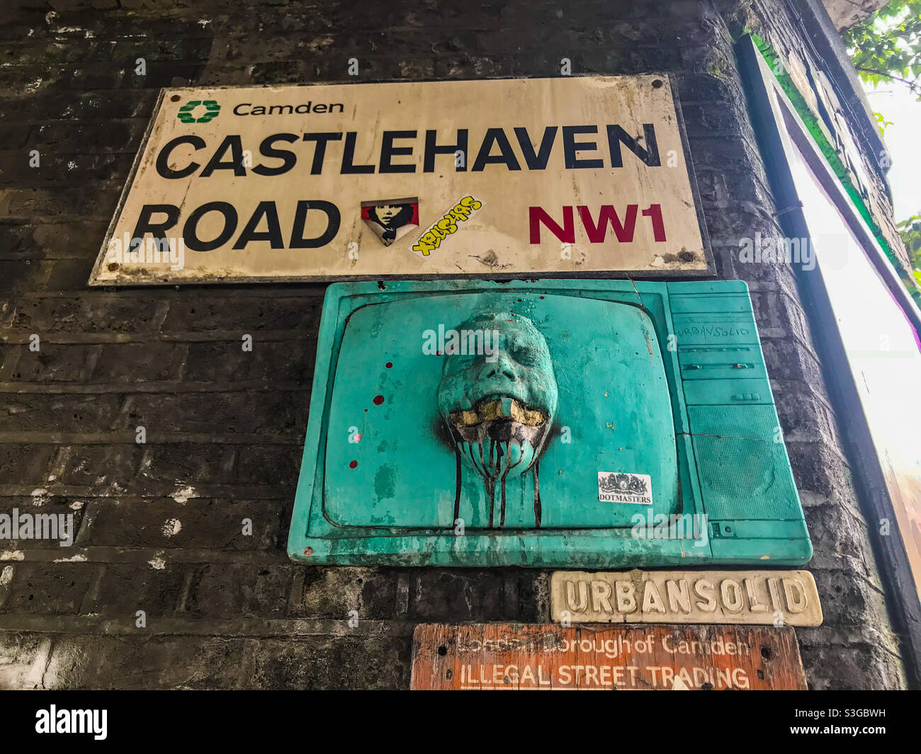 Street art, Camden, London - Smartphone Captured Stock Image