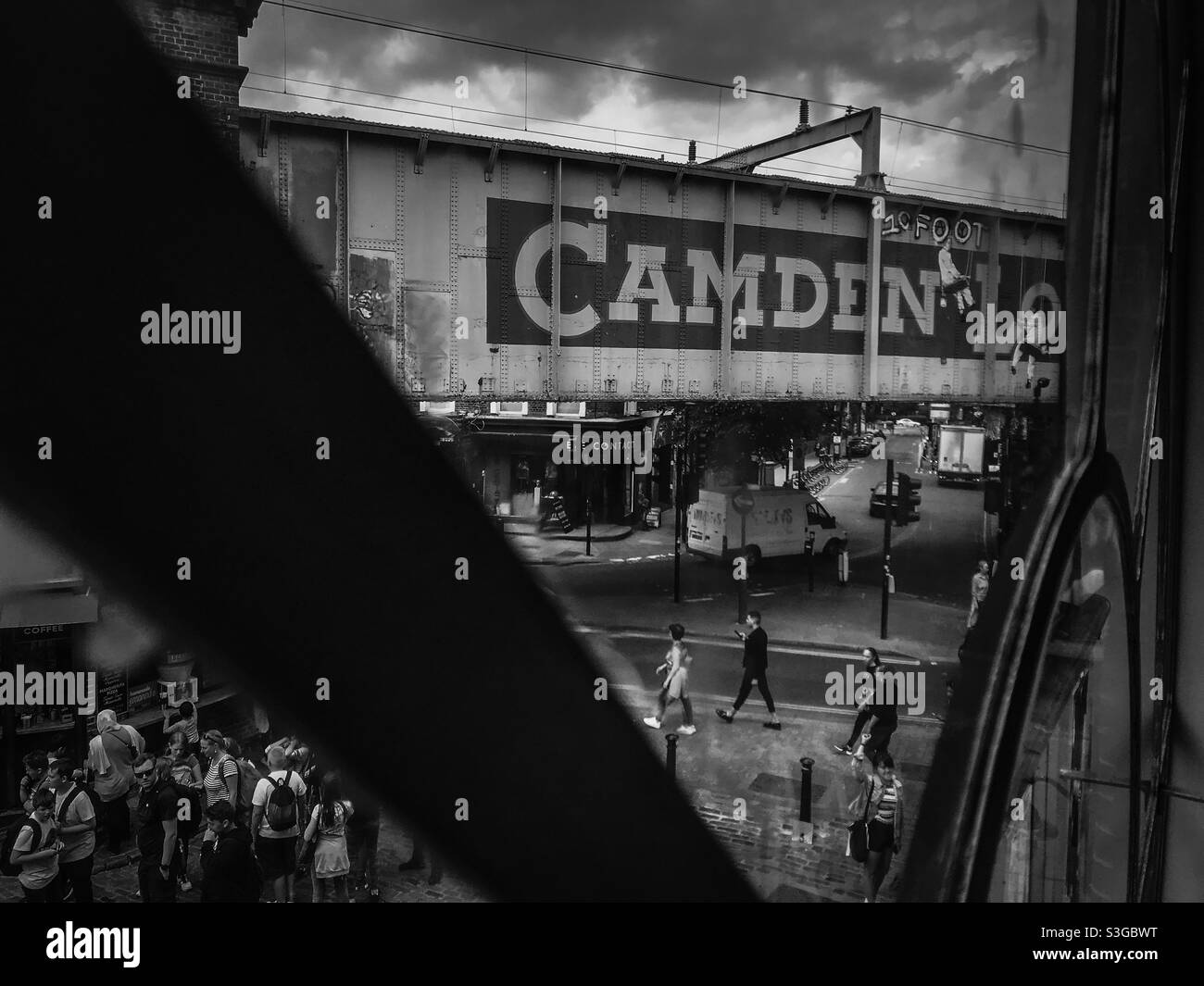 Camden lock bridge, London - Smartphone Captured Stock Image