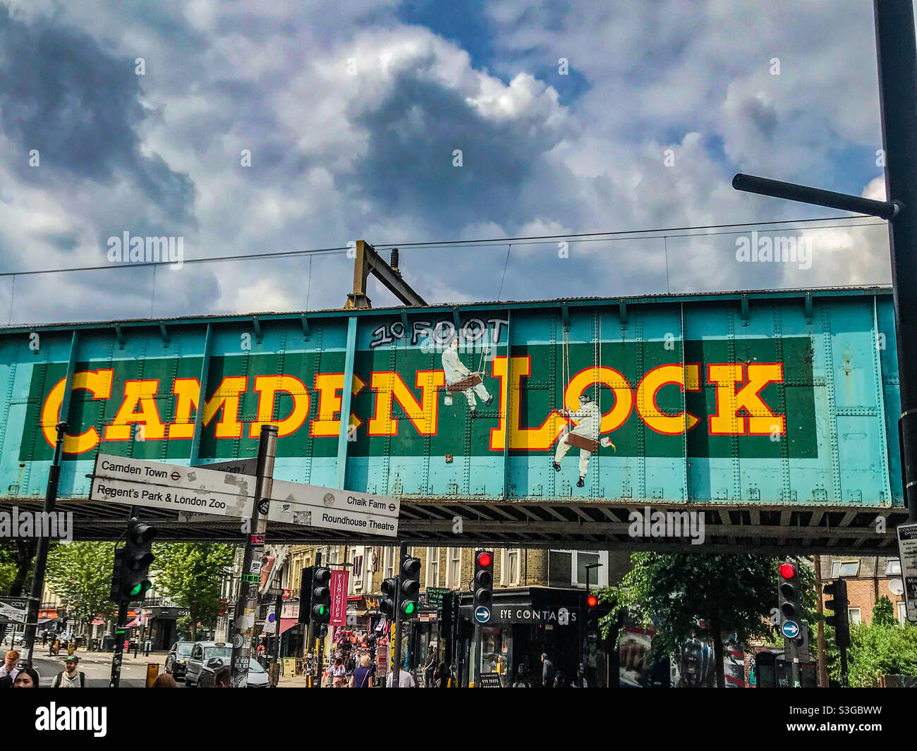 Camden lock bridge, London - Smartphone Captured Stock Image