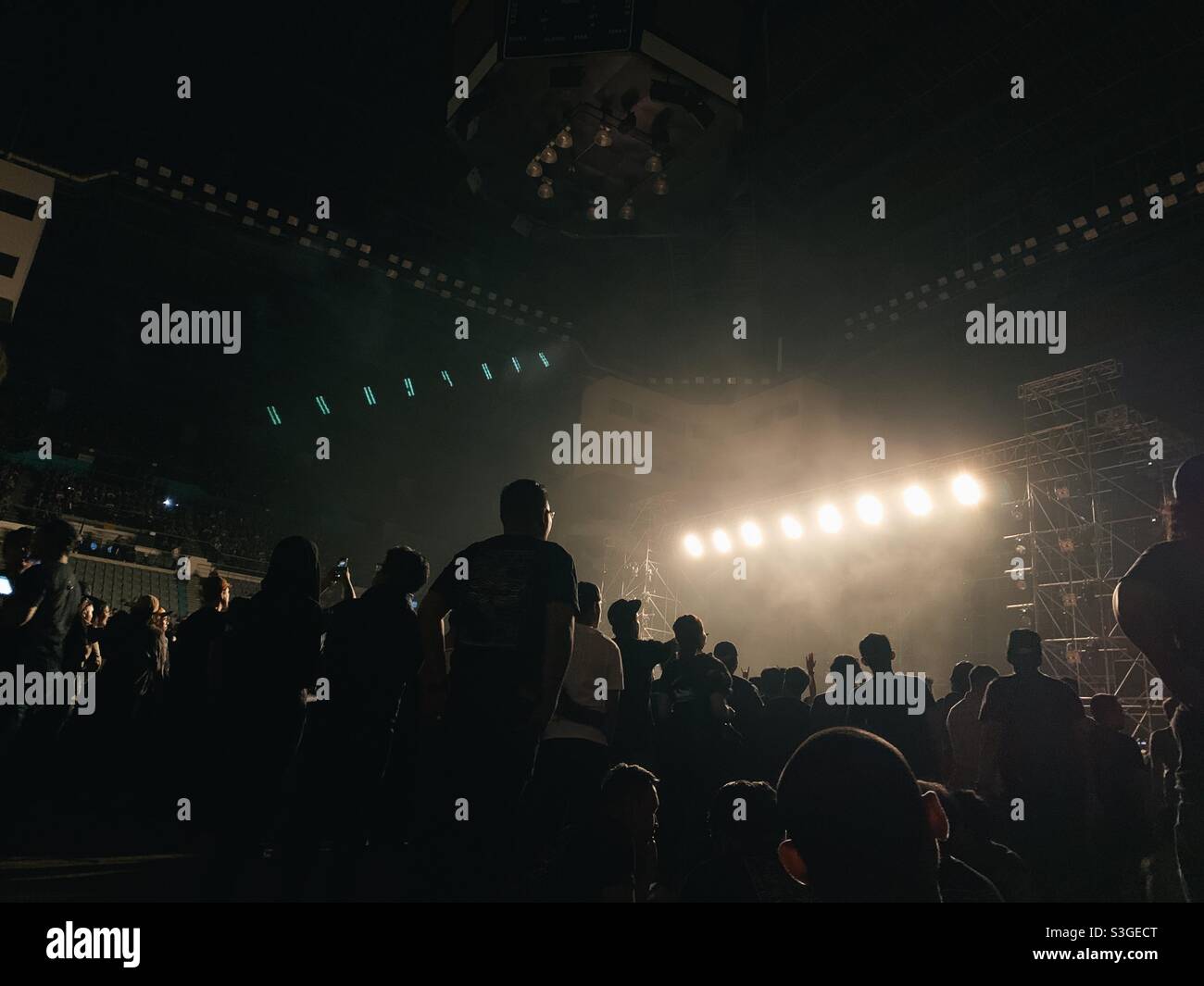 Crowd in live concerts Stock Photo