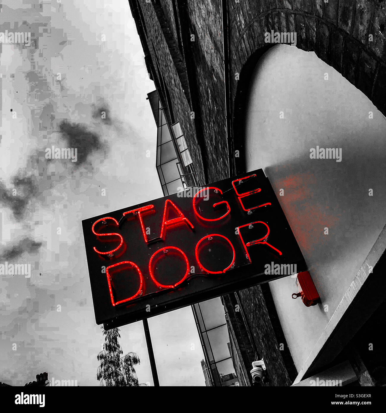 Stage door of The Old Vic theatre - Smartphone Captured Stock Image