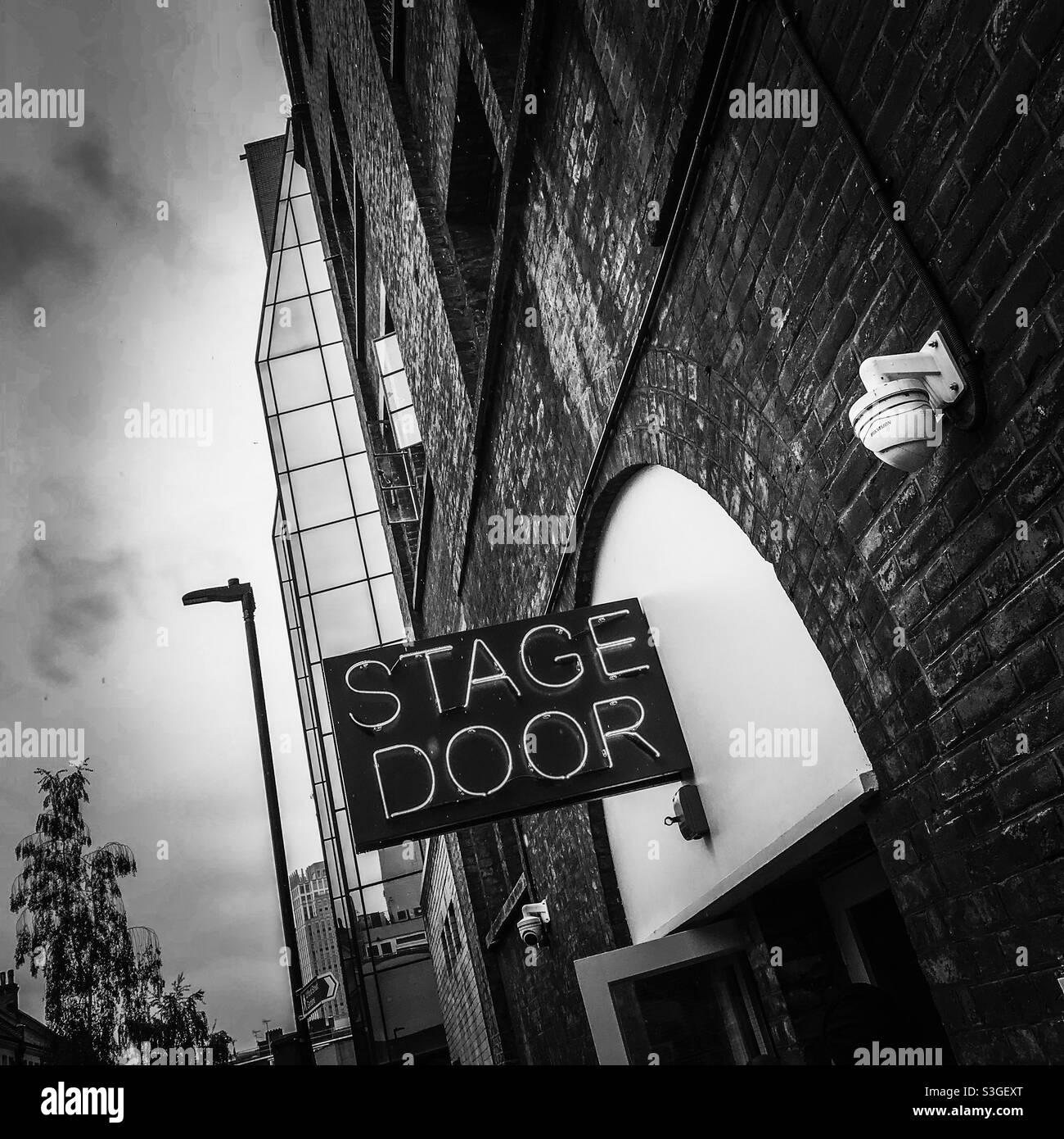 The Old Vic theatre, stage door - Smartphone Captured Stock Image