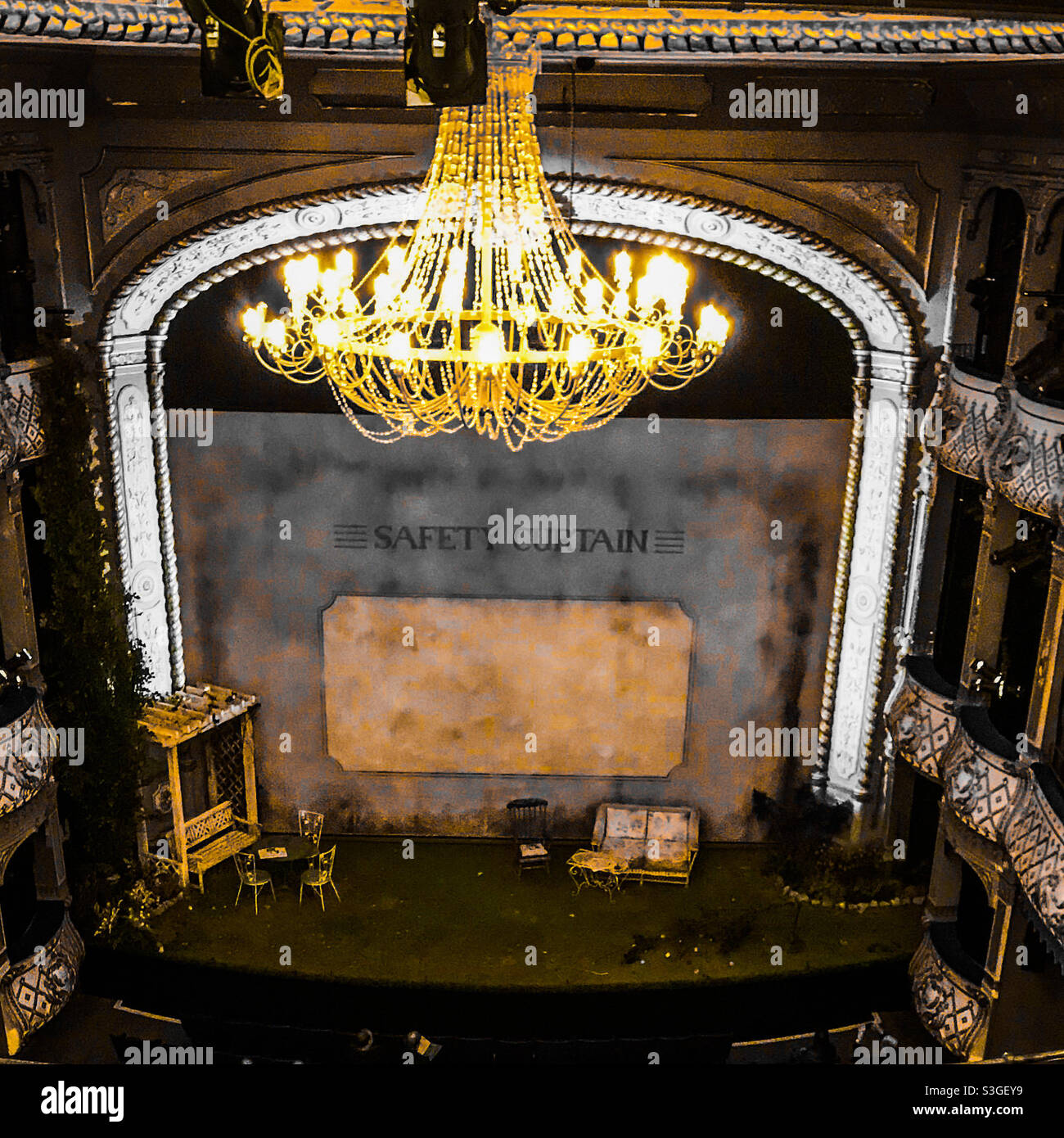The Old Vic theatre auditorium, London - Smartphone Captured Stock Image