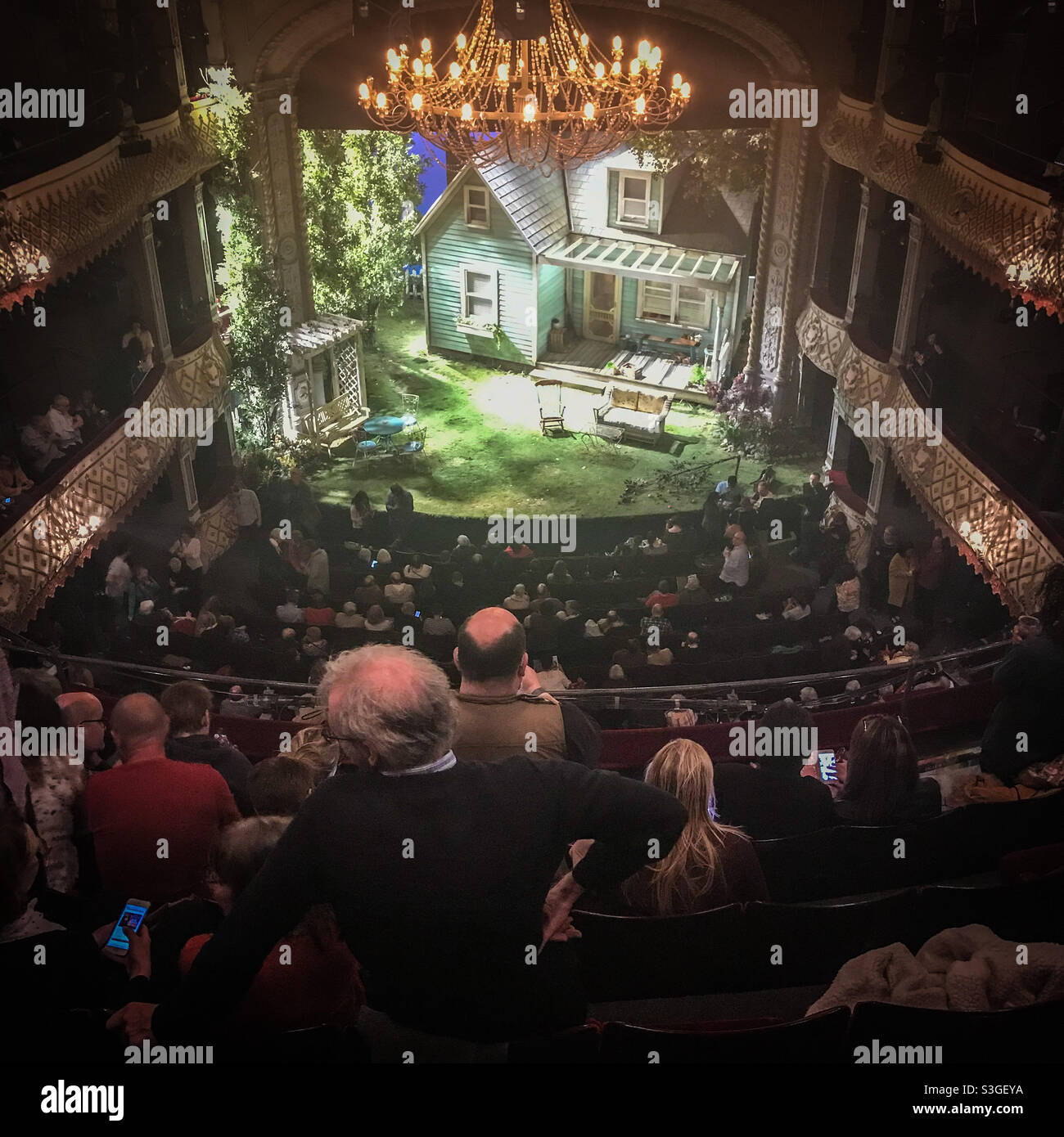 The Old Vic theatre auditorium, London - Smartphone Captured Stock Image