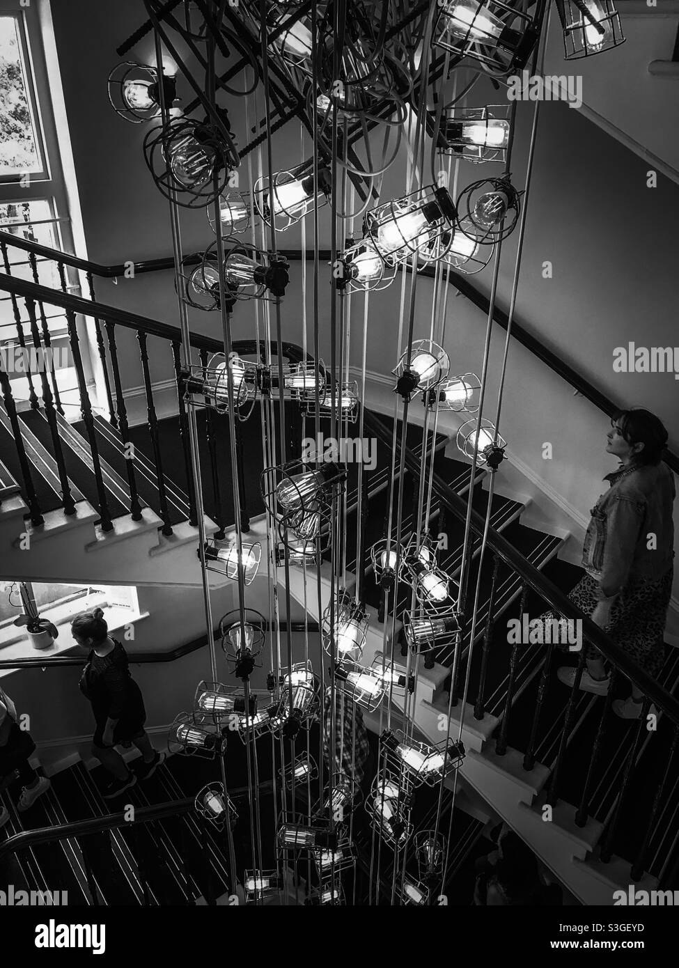 The Old Vic theatre atrium light installation - Smartphone Captured Stock Image