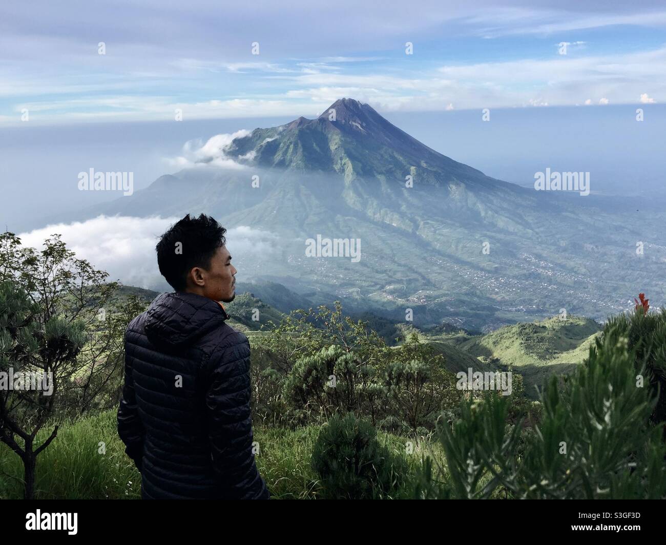 View of mountain merapi hi-res stock photography and images - Alamy