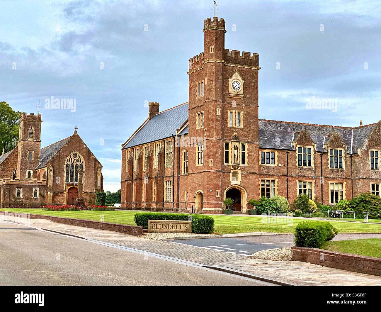 Blundells School, Tiverton is an astonishingly beautiful building. Stock Photo