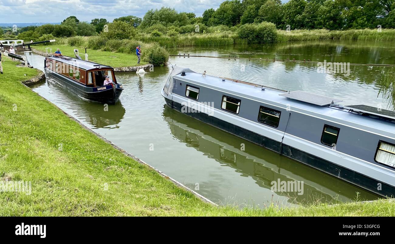 Caen hill locks - Smartphone Captured Stock Image