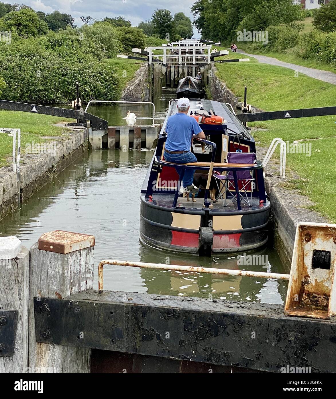 Caen hill locks - Smartphone Captured Stock Image