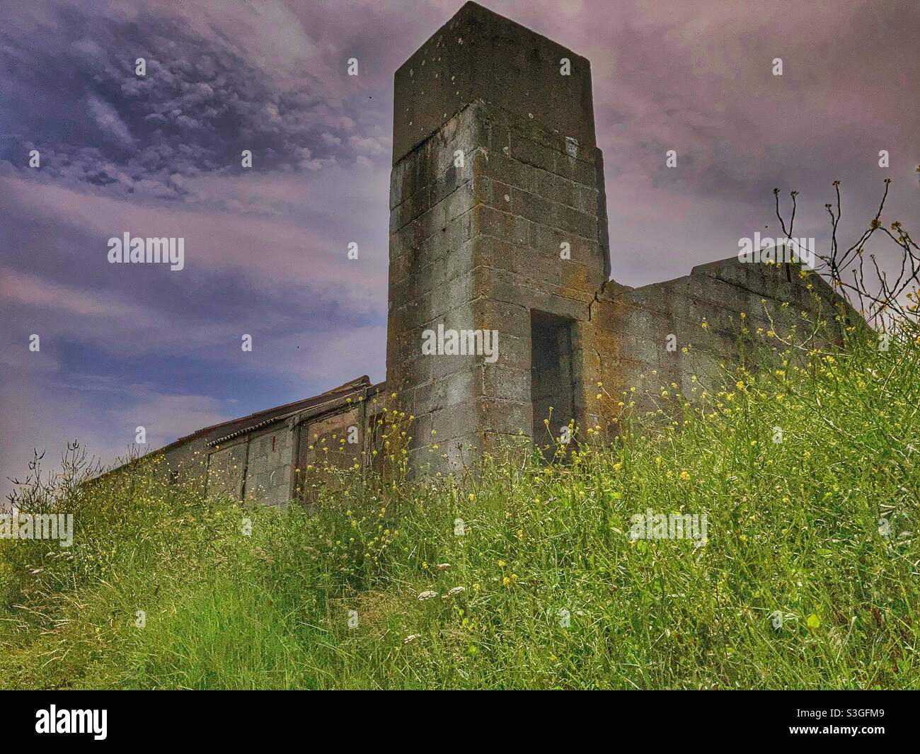RAF Padstow World War 1 Airfield building - Smartphone Captured Stock Image