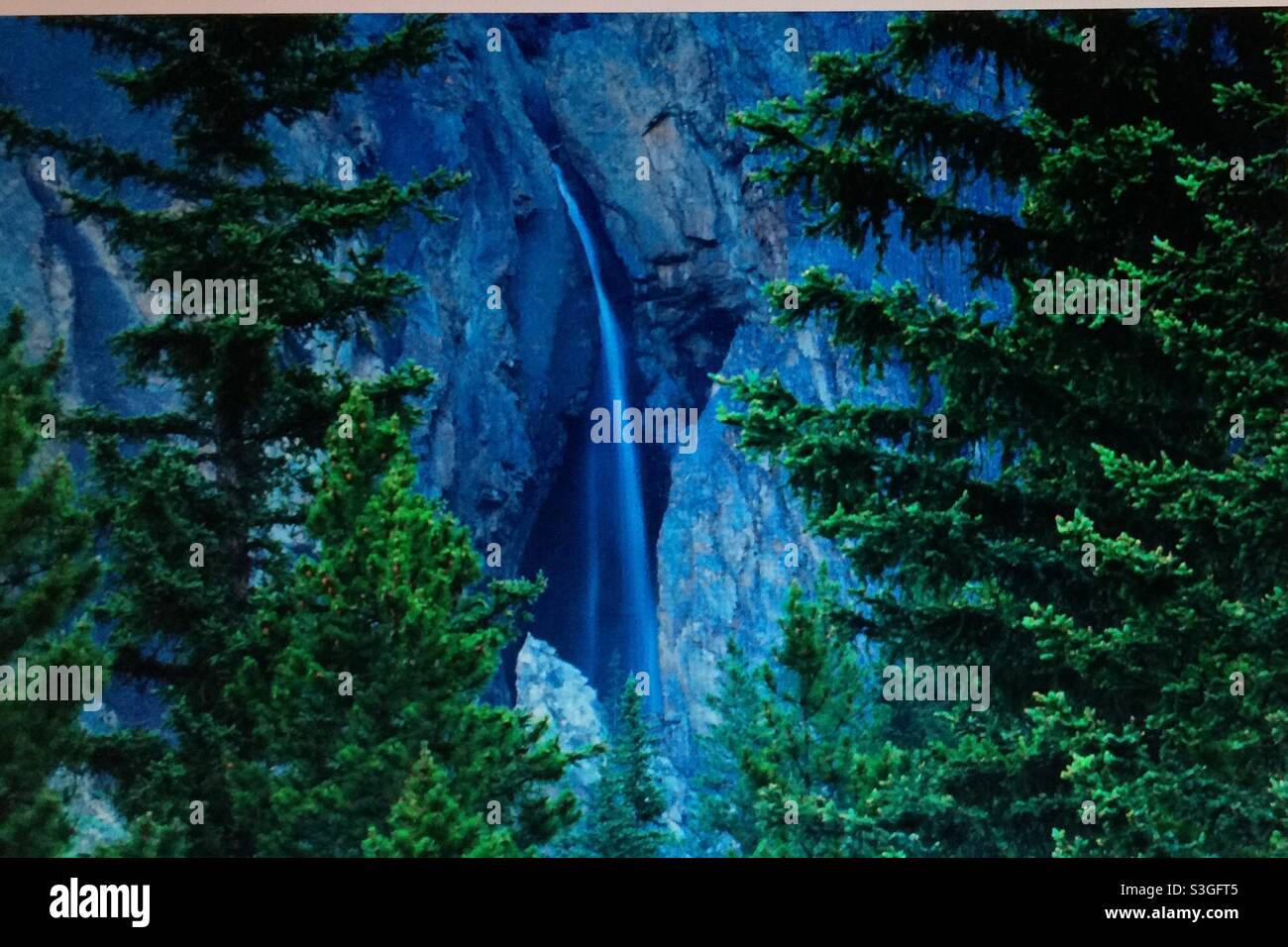Elpoca waterfall, Elpoca Creek, Peter Lougheed Park, Kananaskis Country, Alberta ,Canada, wilderness, wilds, backcountry - Smartphone Captured Stock Image