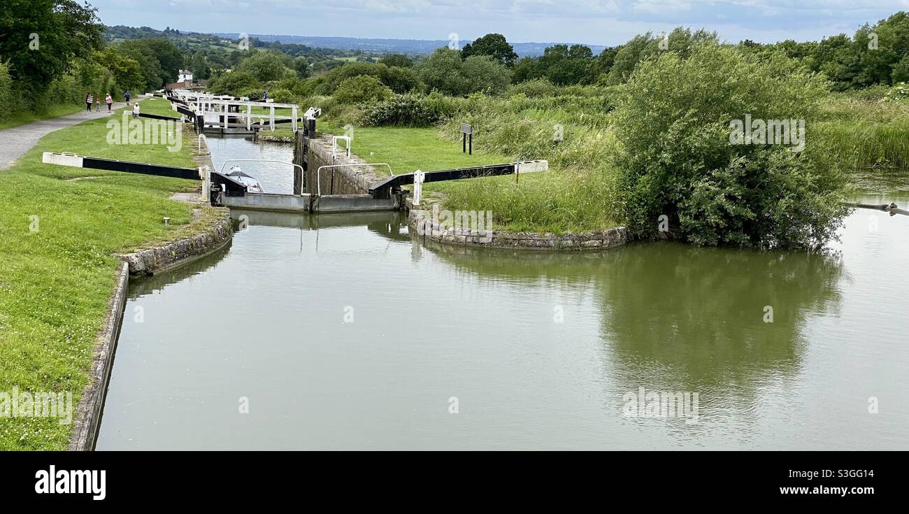 Caen hill locks - Smartphone Captured Stock Image