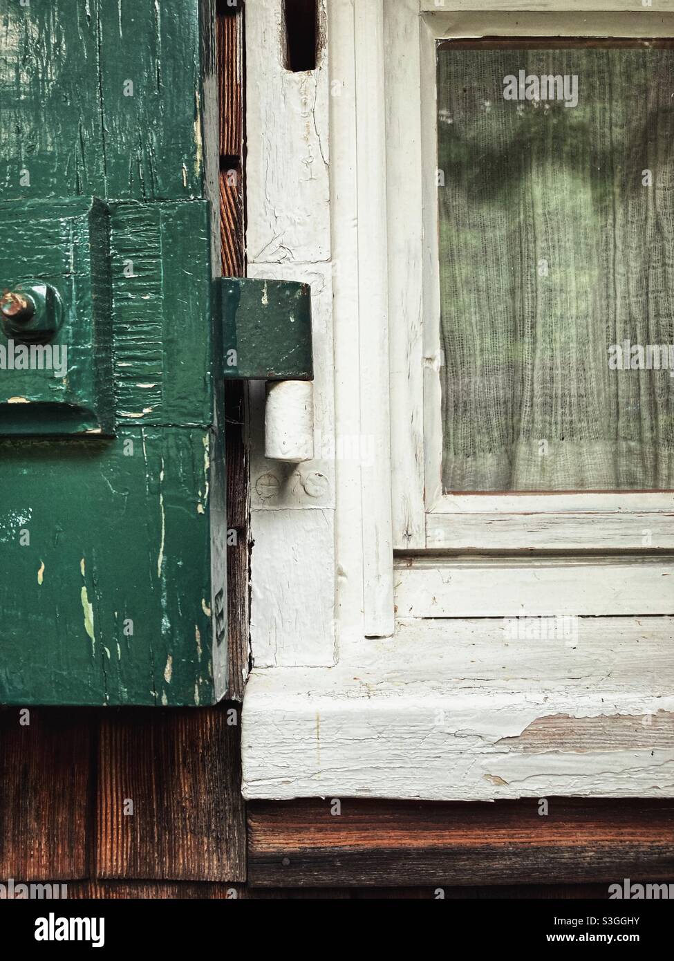 Detail of a typical Traditional House in the Allgäu Region, Germany - Smartphone Captured Stock Image