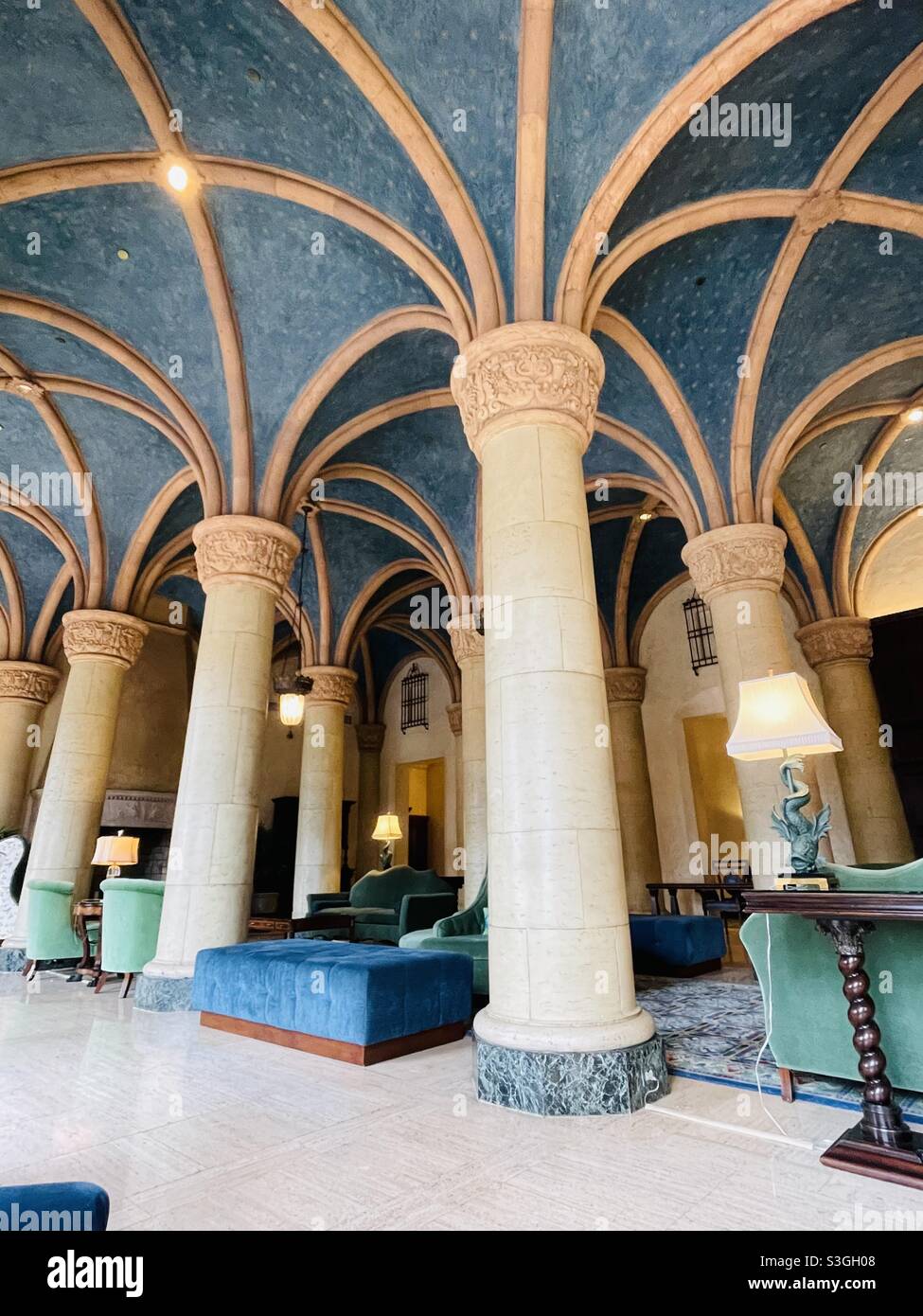 Spectacular lobby of the Biltmore Hotel in Coral Gables, Florida Stock Photo