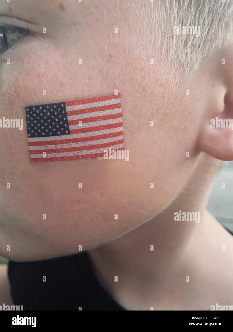 American flag face paint hires stock photography and images Alamy