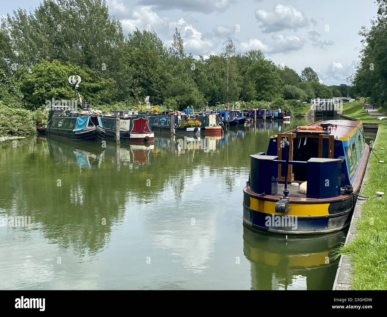 Caen hill locks - Smartphone Captured Stock Image